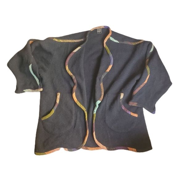 Candiss Cole Art to Wear Women's Open Front sweater - Picture 1 of 8